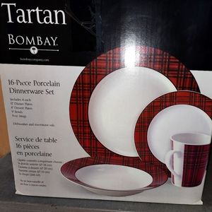 New Bombay Tartan dish set